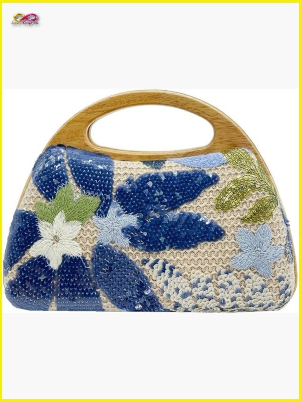 Straw Clutch Handbag Woven Summer Beach Crossbody Purse Top Handle Evening Bag
